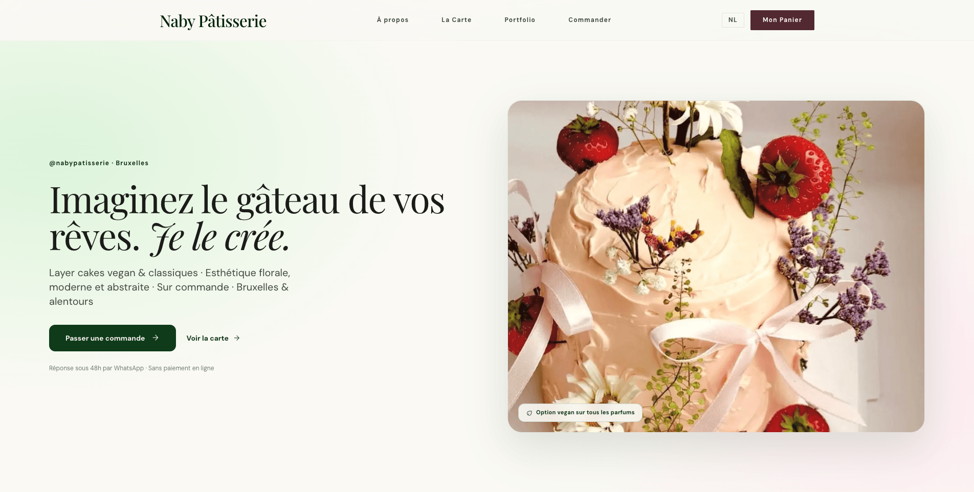 Aperçu du site Naby Pâtisserie